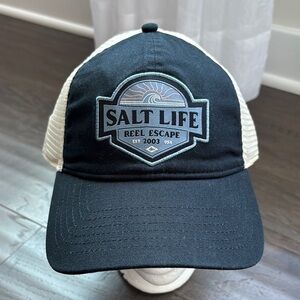 Salt Life Reel Escape,canvas/mesh snap back cap/hat,fishing,boating,sun protect